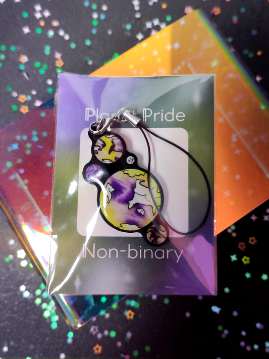 Planet Pride: Non-binary Single-sided acrylic keychain