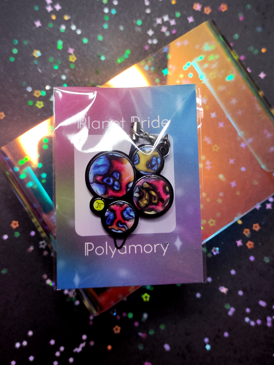 Planet Pride: Polyamory - Single-sided acrylic keychain