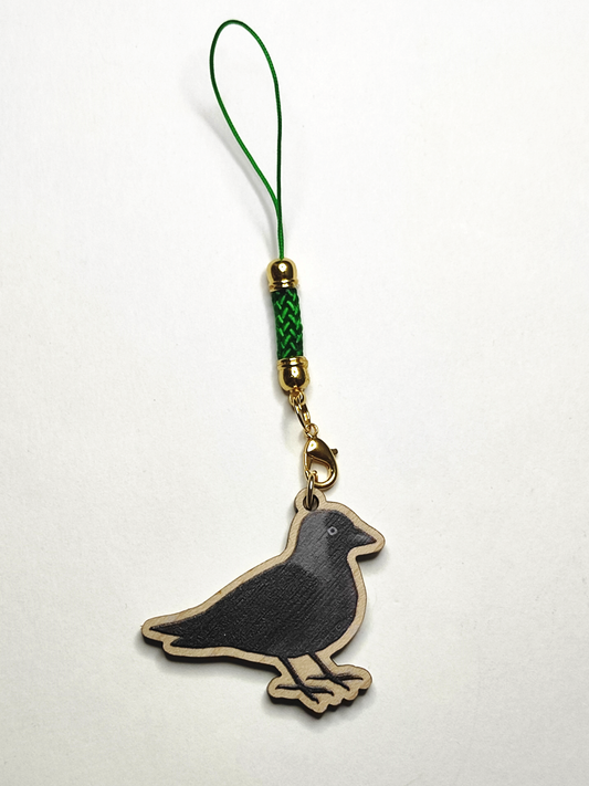 Eurasian Birds: Jackdaw - Wooden Charm