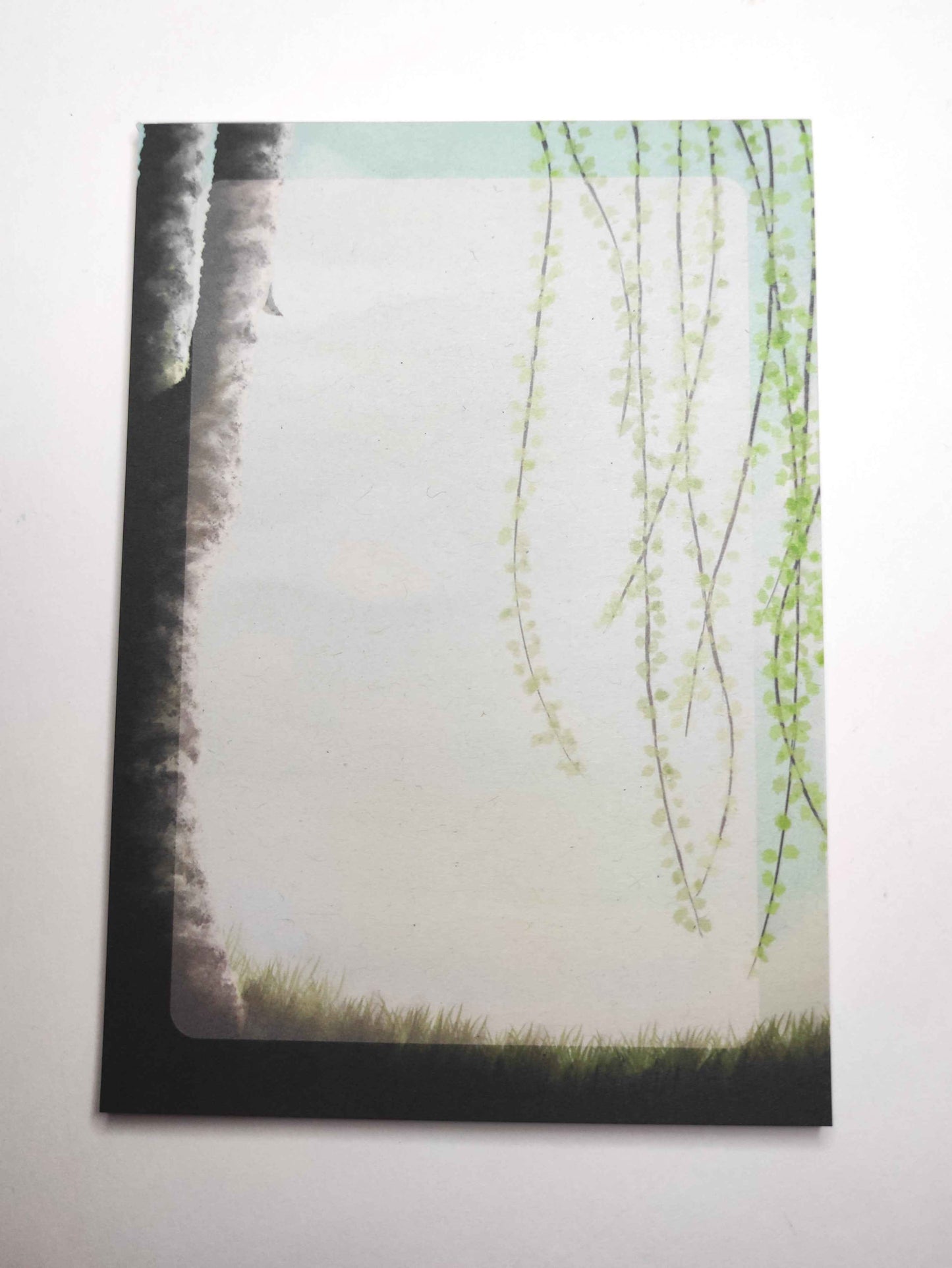 Birch Tree in Spring - Din A6 Notepad