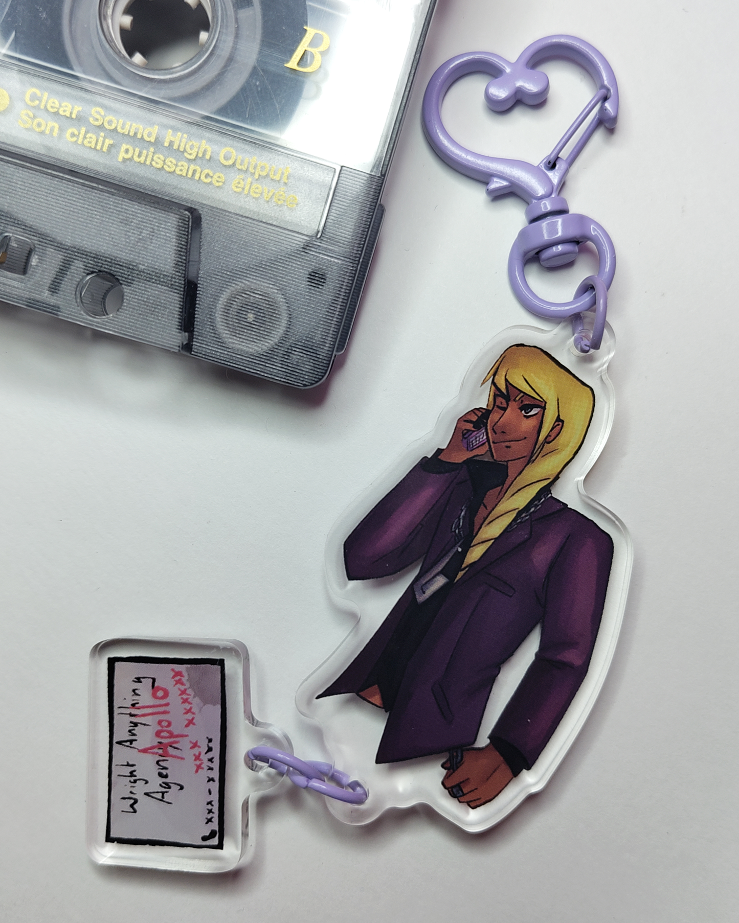 Ace Attorney(Klappollo/Kyodoroki): Love's Calling - Double sided acrylic keychain