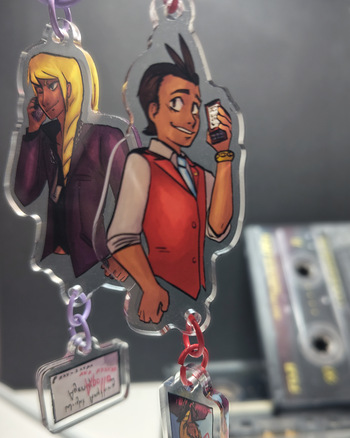 Ace Attorney(Klappollo/Kyodoroki): Love's Calling - Double sided acrylic keychain