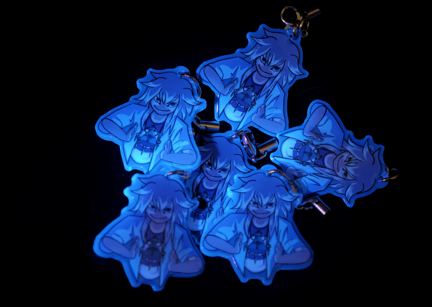 Yu-Gi-Oh! fluorescent charms - one sided acrylic keychains