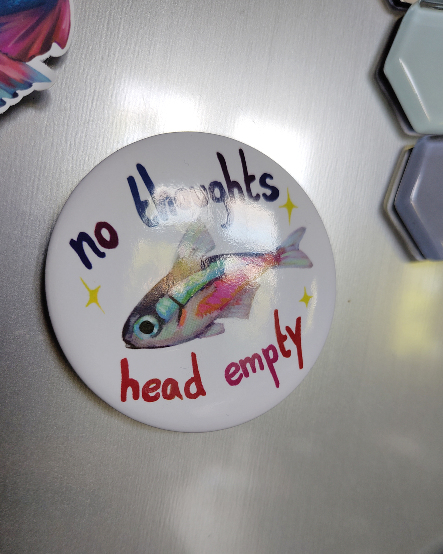 Man, I love fish: No thoughts, head empty - Bottle Opener & Fridge Magnet