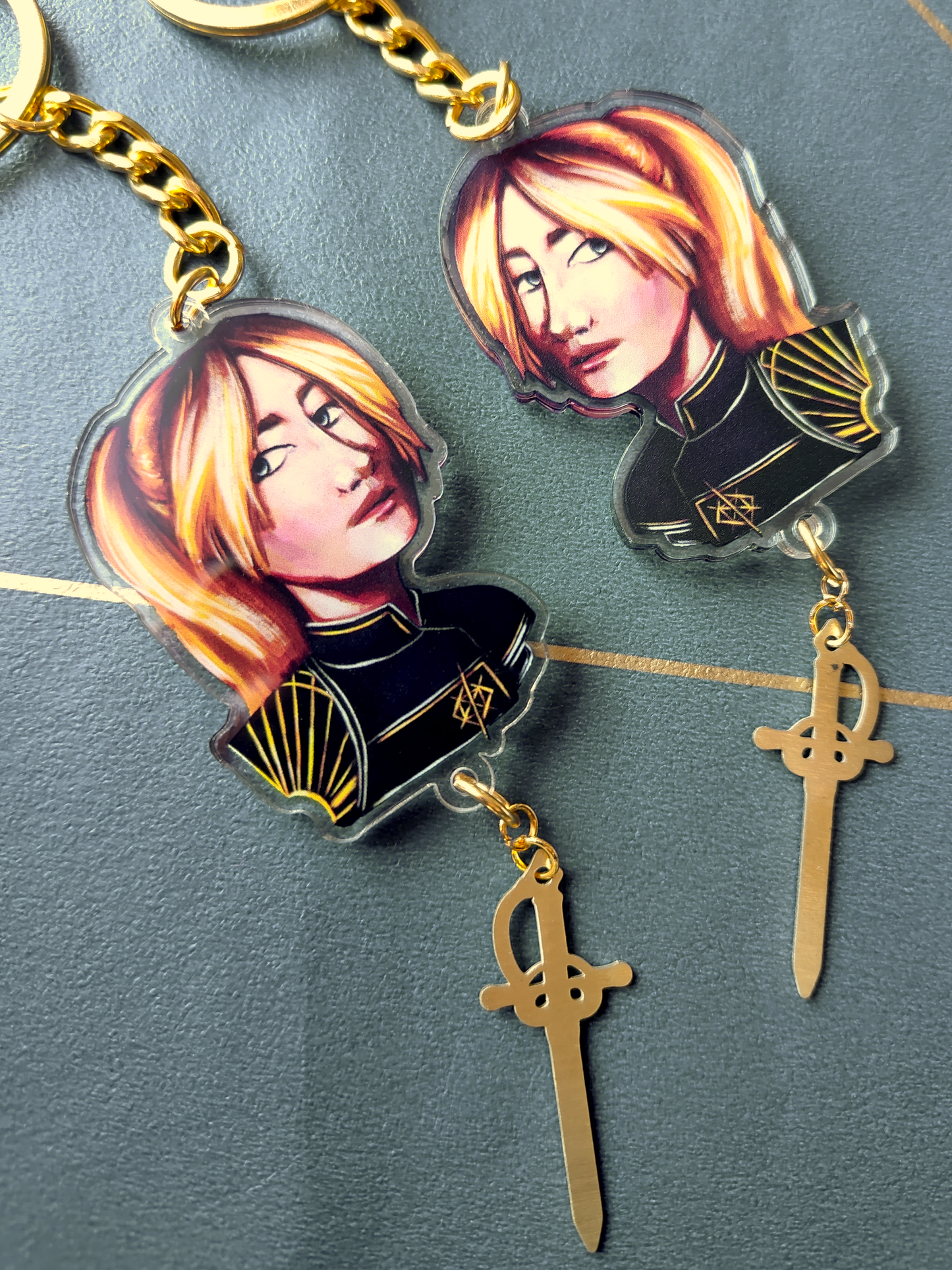 Clair Obscure: Expedition 33 - acrylic keychains with metal pendants