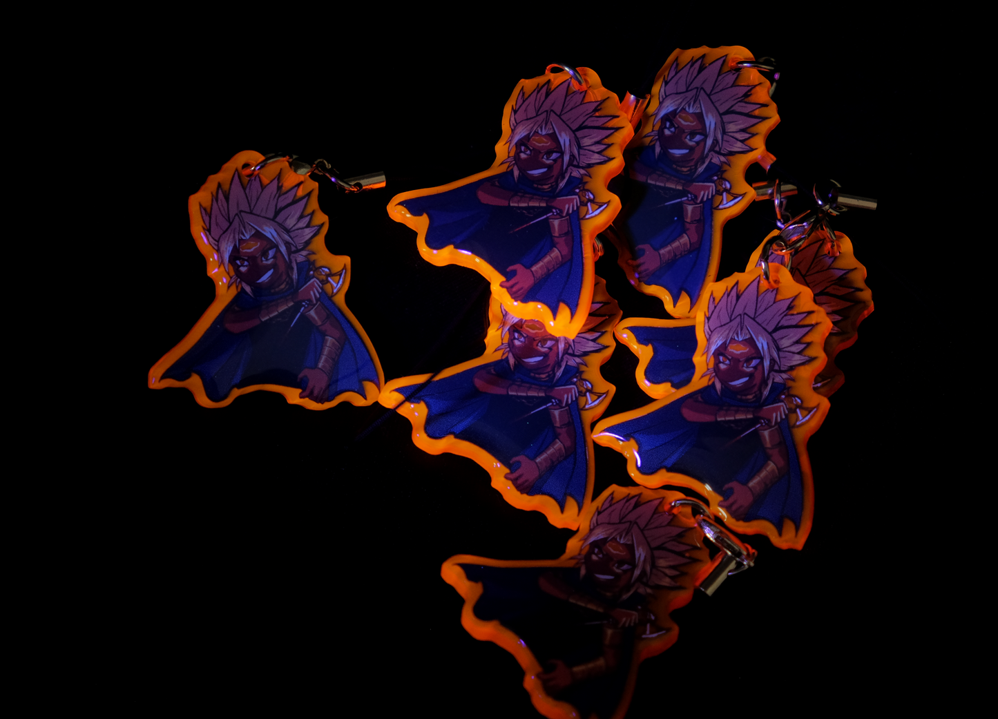 Yu-Gi-Oh! fluorescent charms - one sided acrylic keychains