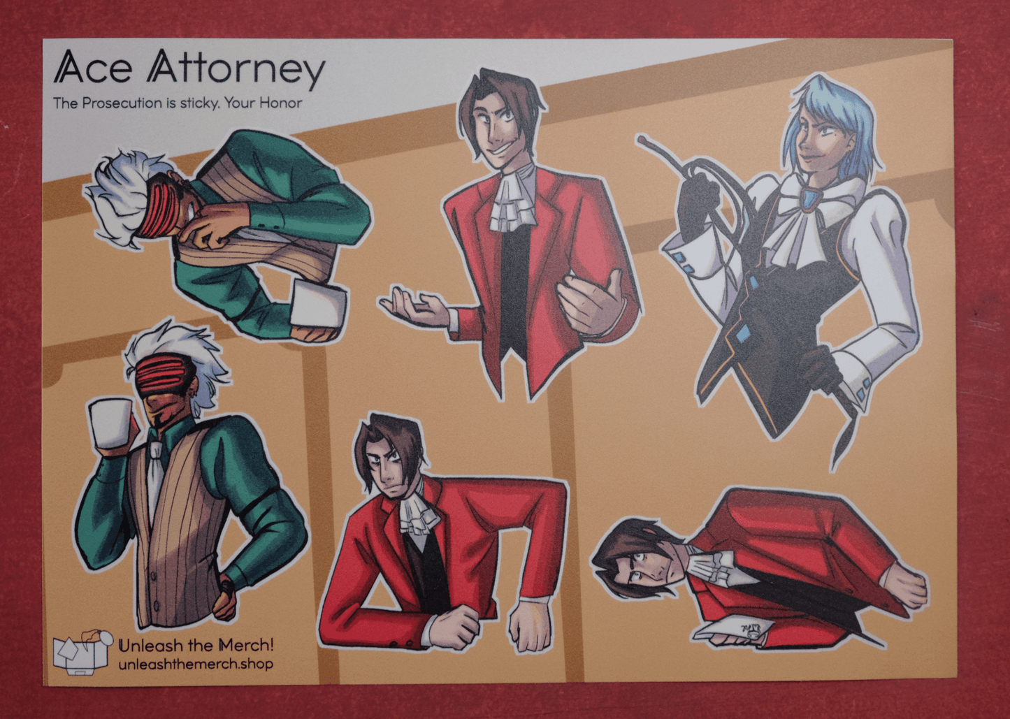 Ace Attorney Sticker Sheets - Stickers - Unleash The Merch!