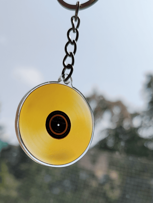 Colored Vinyls: Sound of Light - double sided acrylic keychain - Acrylic Charm - Unleash The Merch!