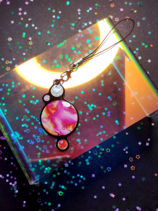 Planet Pride: Lesbian - Single-sided acrylic keychain