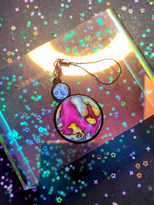 Planet Pride: Pansexual Single-sided acrylic keychain