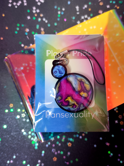 Planet Pride: Pansexual Single-sided acrylic keychain