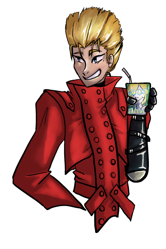 Trigun - Vash Good Faith Sticker