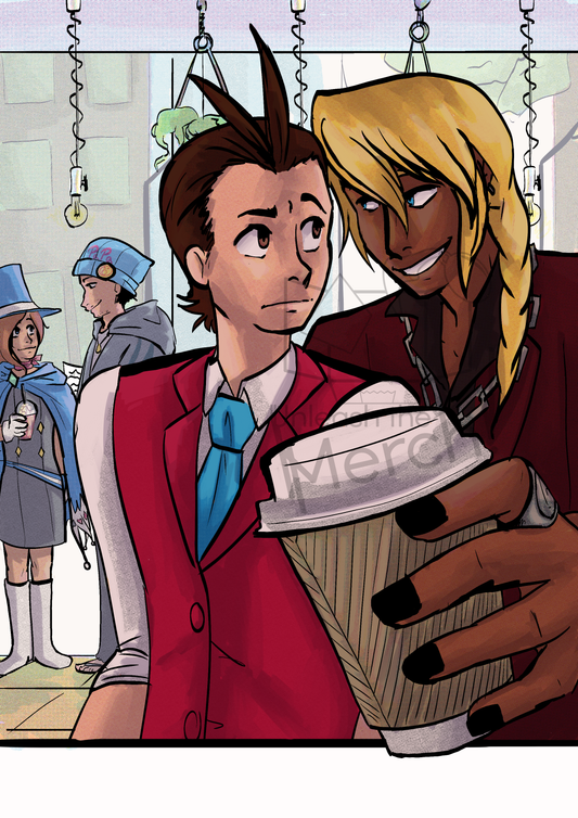 Ace Attorney(Klapollo/Kyodoroki): Coffee Queue- Print