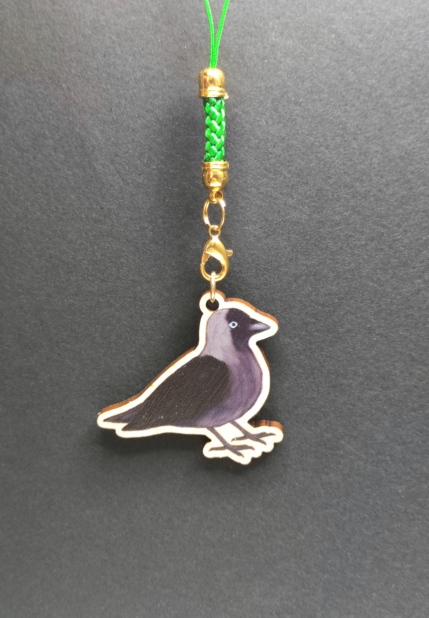 Eurasian Birds: Jackdaw - Wooden Charm