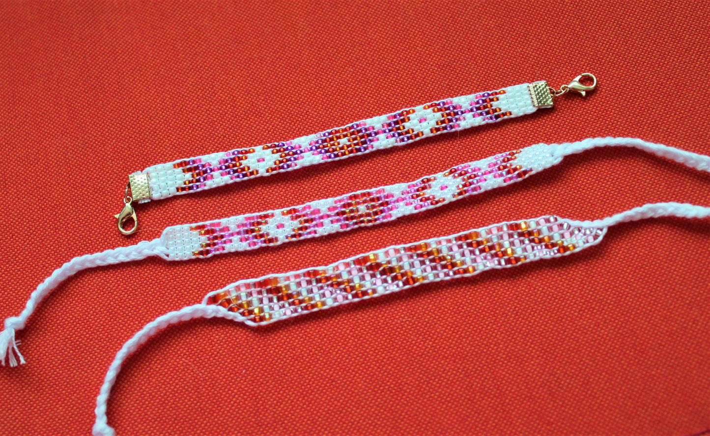 Pride Jewelry: Lesbian pattern - wristband