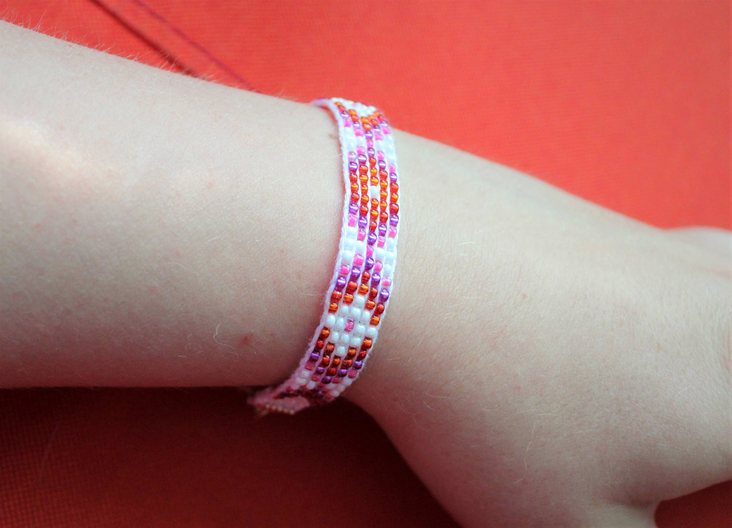 Pride Jewelry: Lesbian pattern - wristband