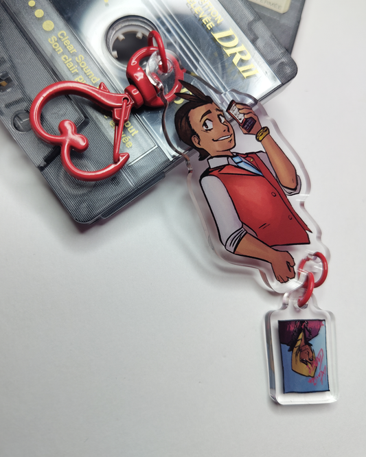 Ace Attorney(Klappollo/Kyodoroki): Love's Calling - Double sided acrylic keychain