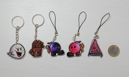 Super Mario: Boo - Double-sided clear acrylic keychain