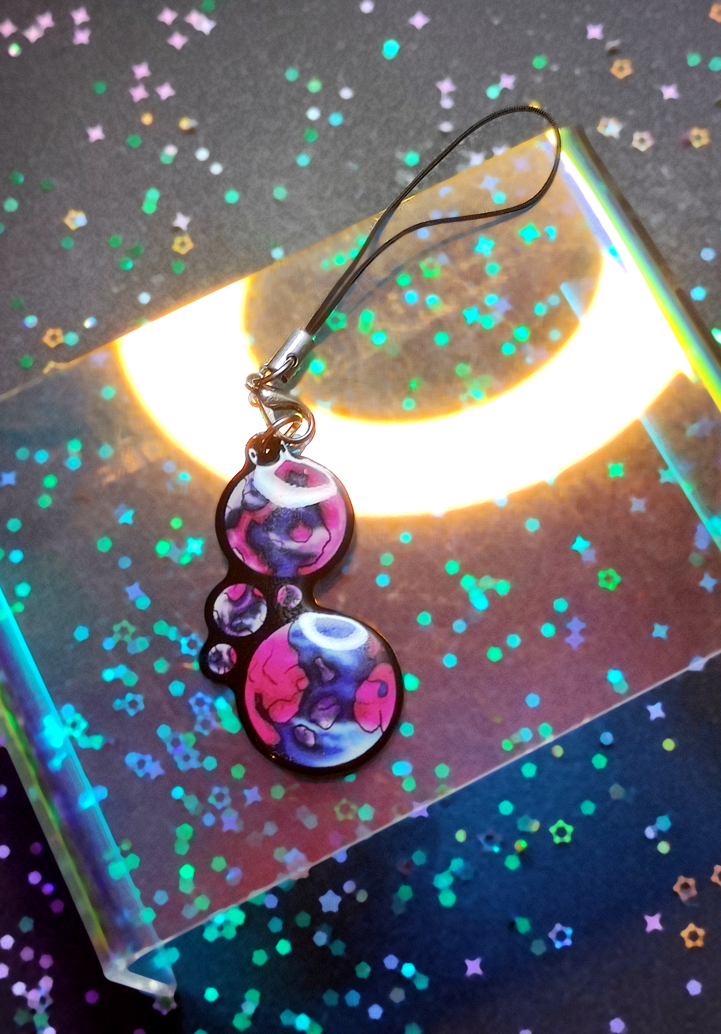 Planet Pride: Bisexuality - Single-sided acrylic keychain