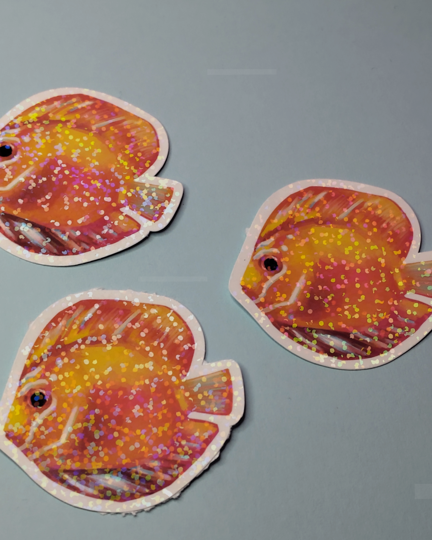 Man, I Love Fish: Orange Diskus - Sticker