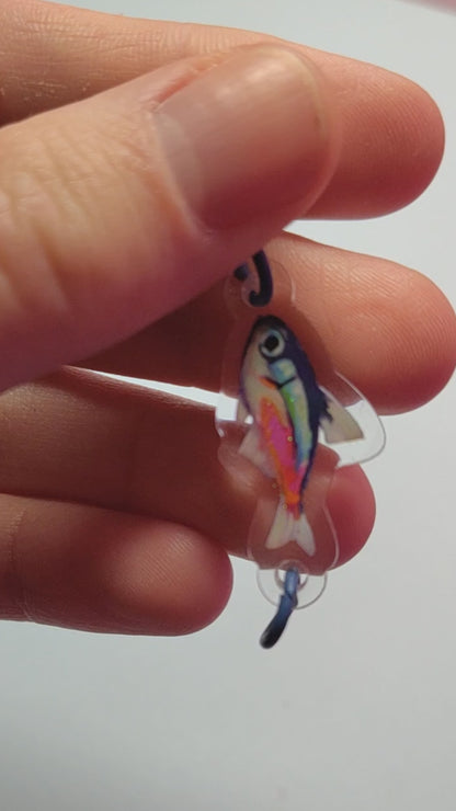 Man, I Love Fish: Neon tetra - chain-link charm