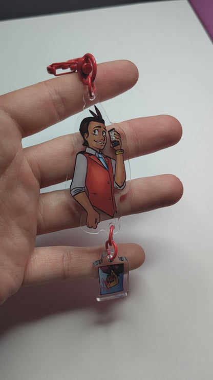 Ace Attorney(Klappollo/Kyodoroki): Love's Calling - Double sided acrylic keychain