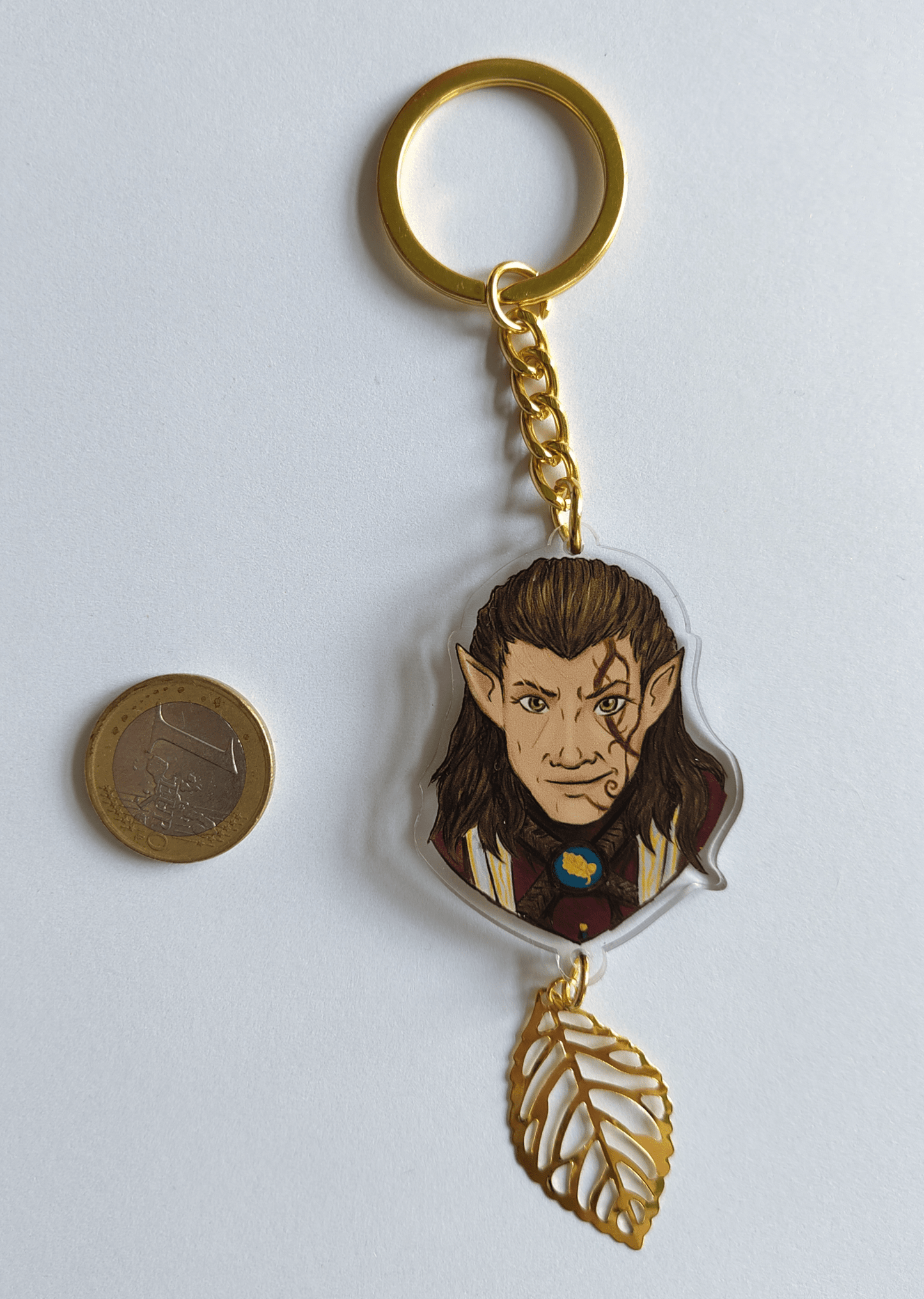 Baldur's Gate 3: Halsin - double sided acrylic keychain with extra pendant - Acrylic Charm - Unleash The Merch!