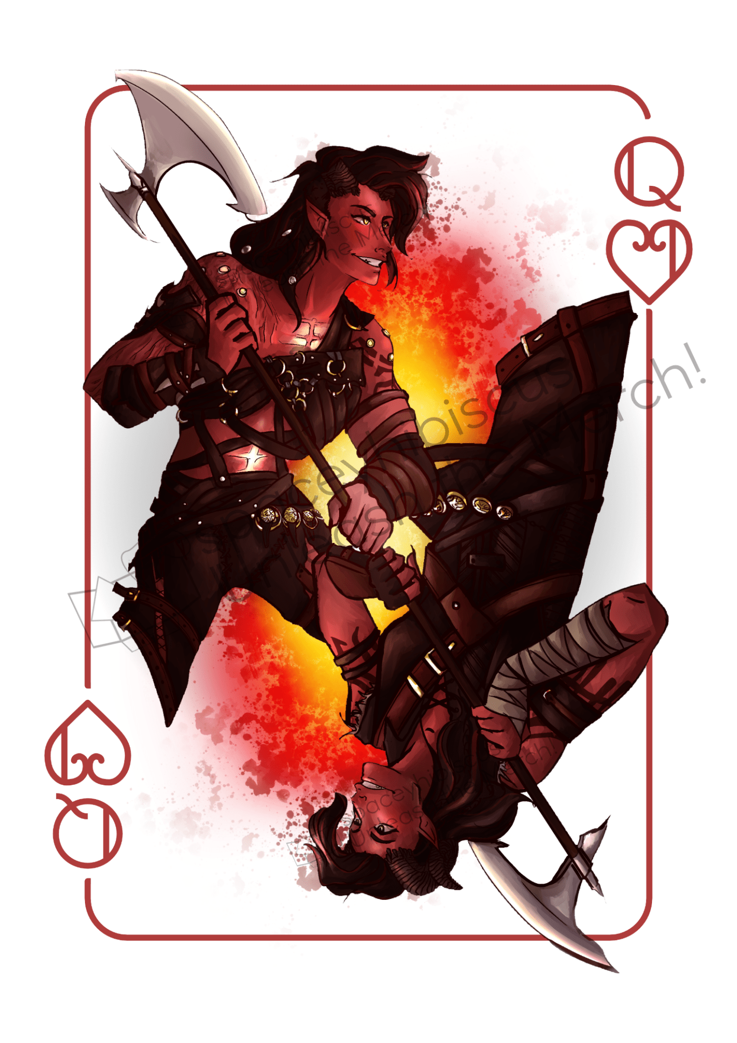 Baldur's Gate 3: Karlach - Playing Card Print - Art Print - Unleash The Merch!