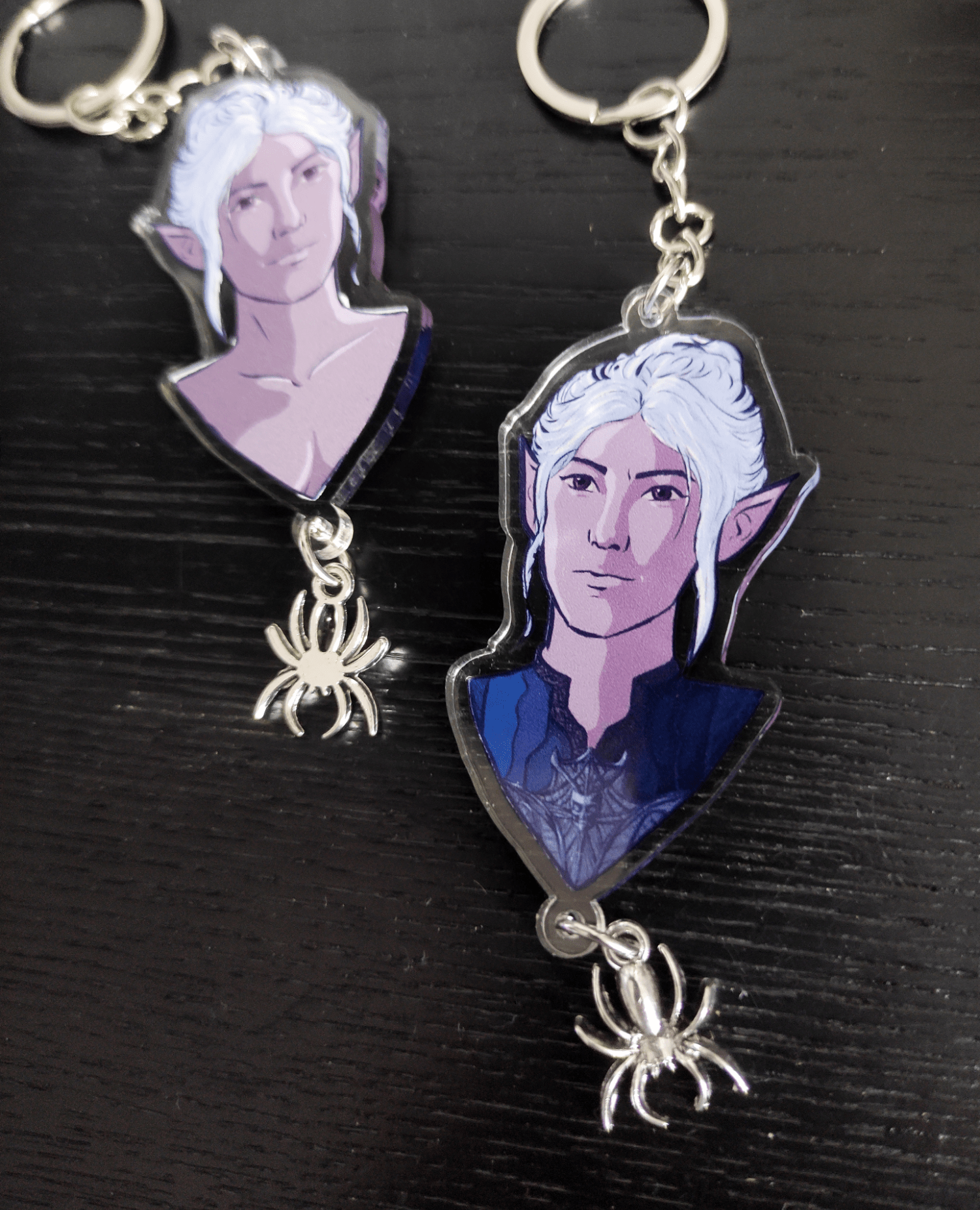 Baldur's Gate 3: Minthara - double sided acrylic keychain with extra pendant - Acrylic Charm - Unleash The Merch!