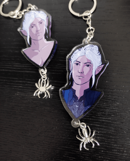 Baldur's Gate 3: Minthara - double sided acrylic keychain with extra pendant - Acrylic Charm - Unleash The Merch!