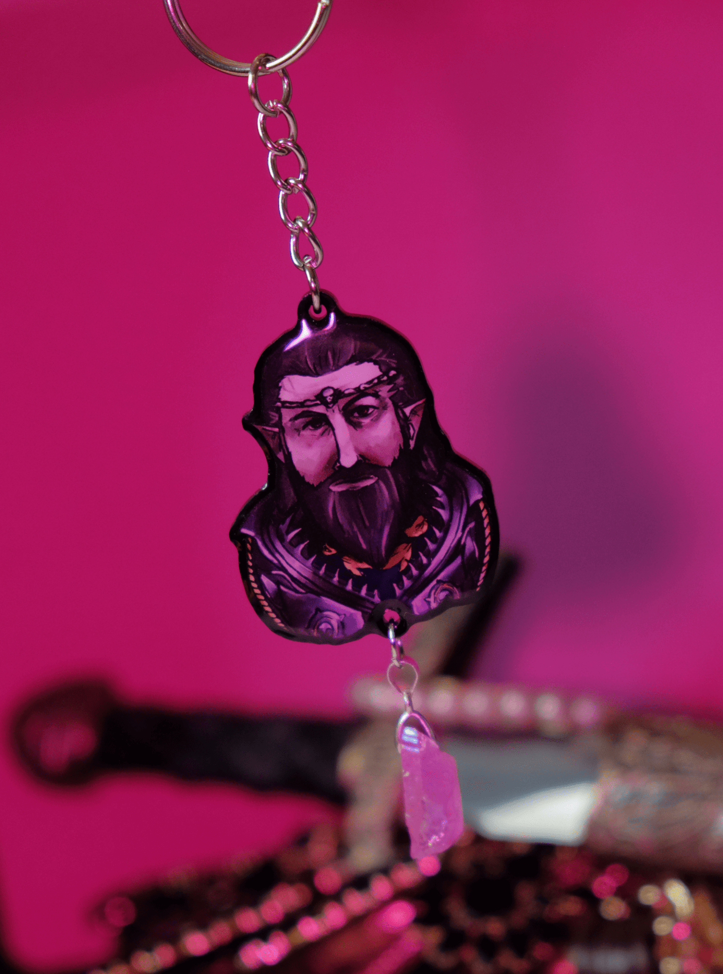 Baldur's Gate 3: The Chosen Three - Single - sided acyrlic keychain with Netherstone - Acrylic Charm - Unleash The Merch!