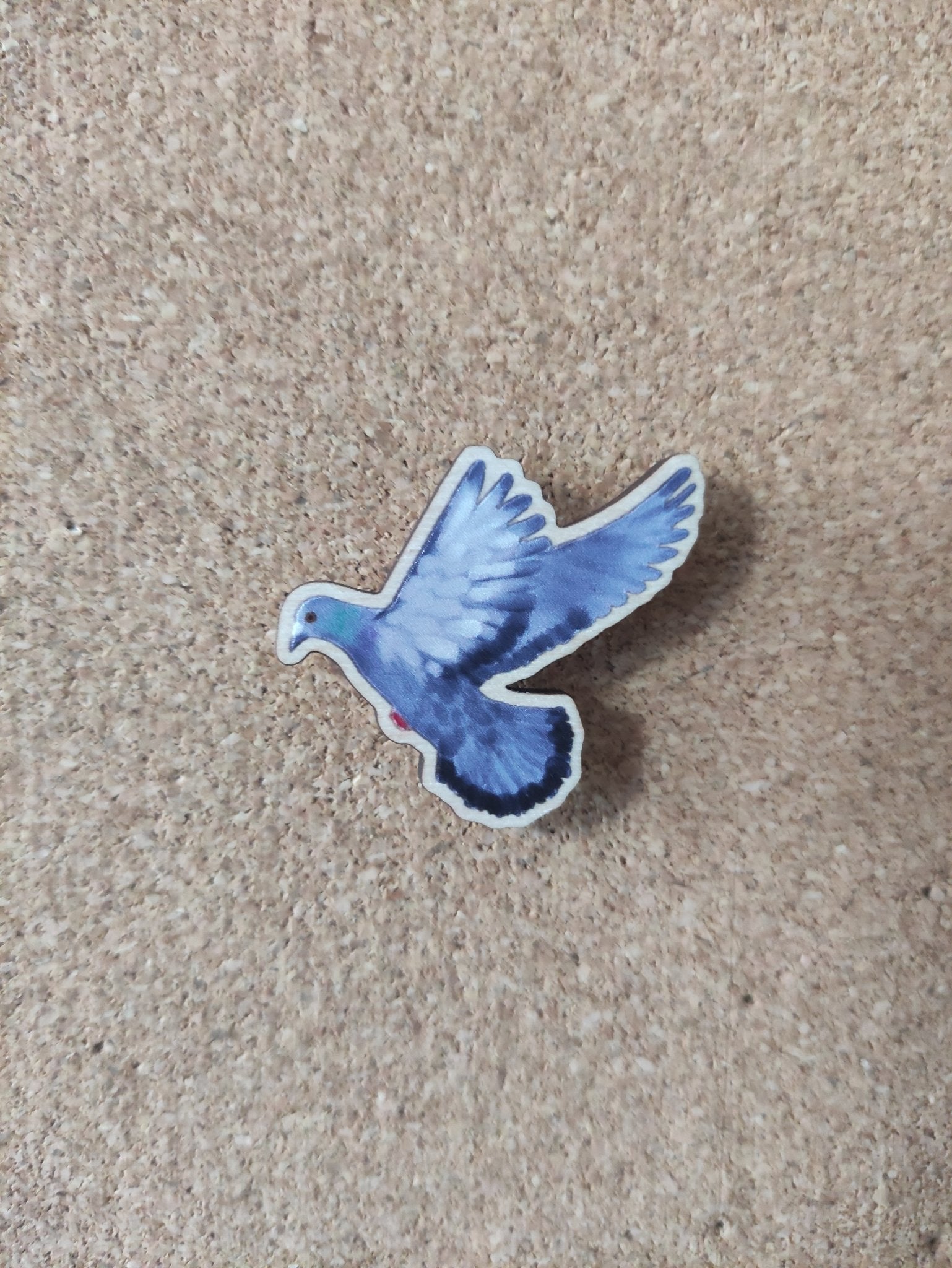 Birds of the World: Pidgeon - Wooden Pin - Wooden Pin Badges - Unleash The Merch!