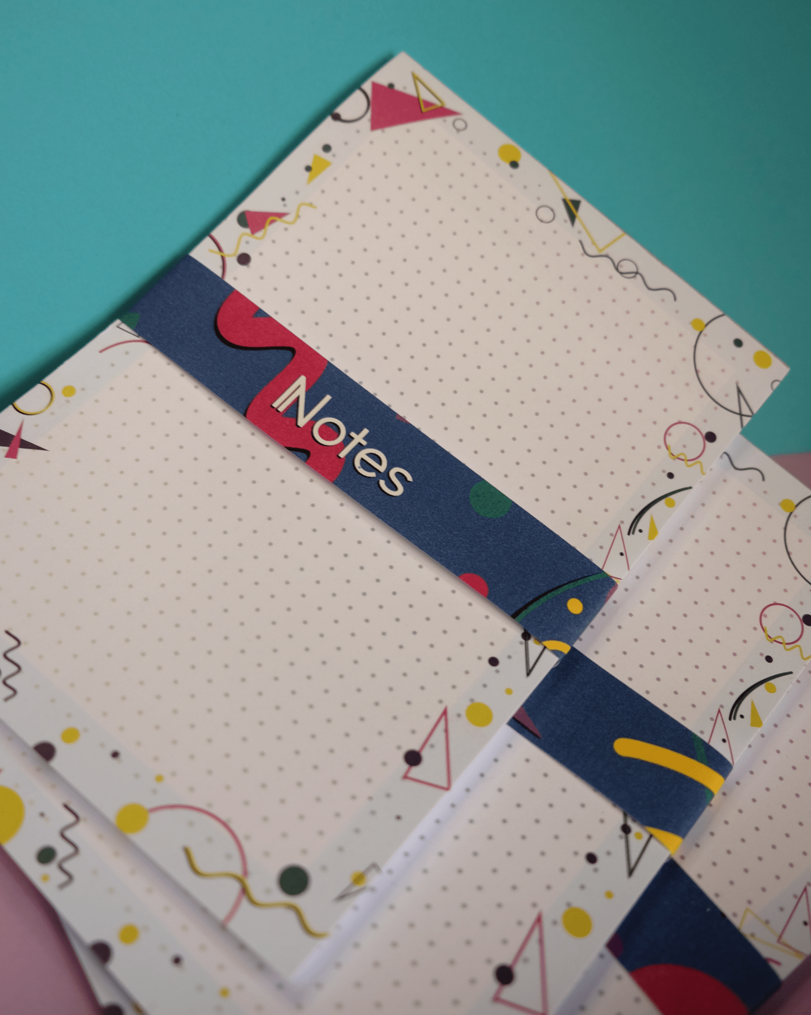 Dotted Notepad - 80's pattern - Unleash The Merch!