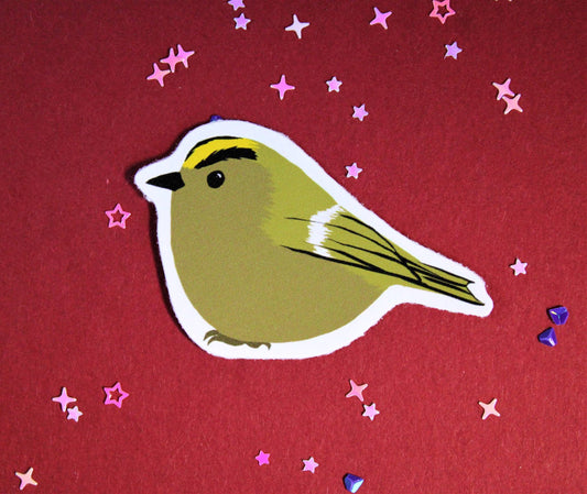 Eurasian Birds: Goldcrest - Stickers - Stickers - Unleash The Merch!