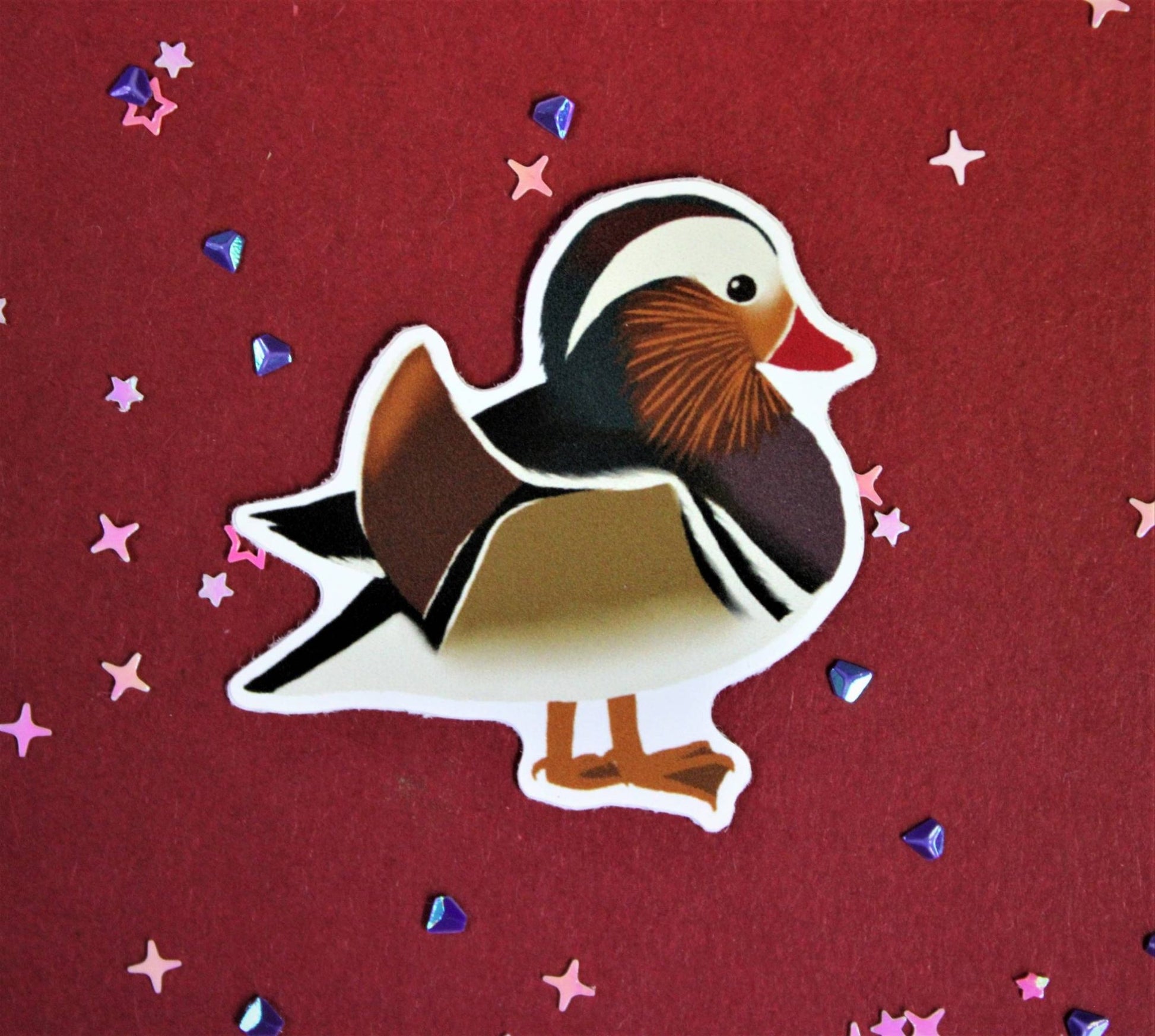 Eurasian Birds: Mandarin duck - Stickers - Stickers - Unleash The Merch!