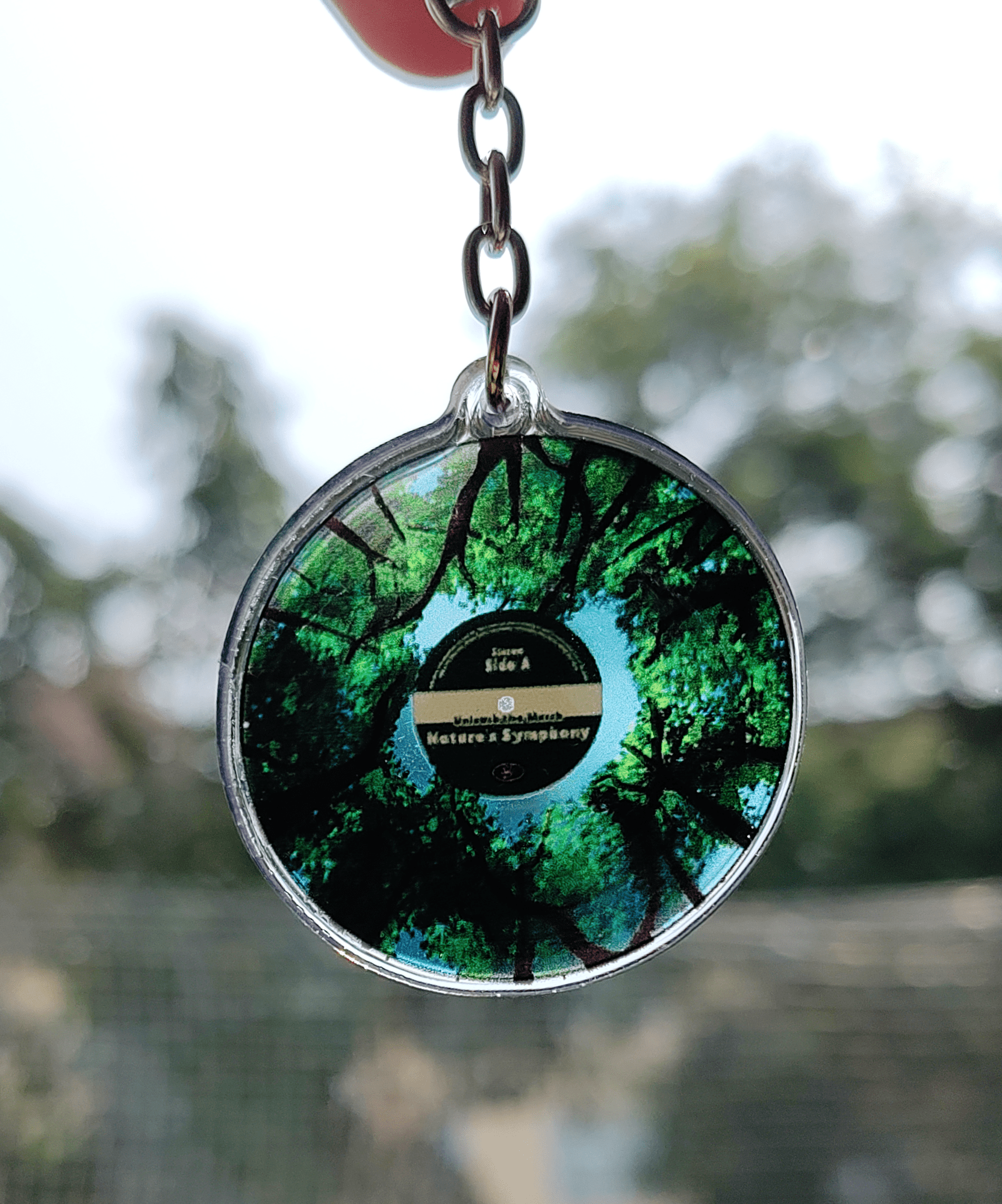 Motif Vinyls: Nature's Symphony - double sided acrylic keychain - Acrylic Charm - Unleash The Merch!